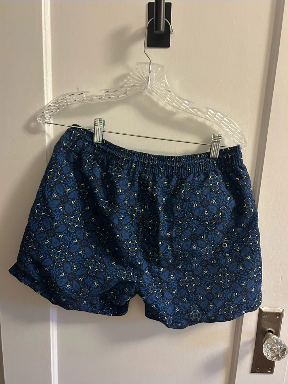 Mango Men’s Dark Blue Geometric Swim Shorts